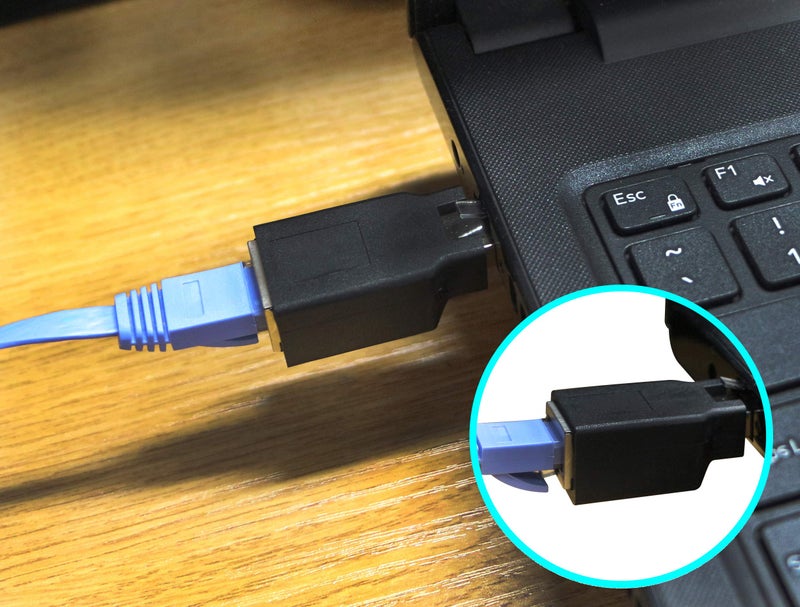 CERRXIAN RJ45 Ethernet LAN Male to Female Cat5 / Cat5e / Cat6 Crossover Adapter(2-Pack),Black (Straight) - Image 5